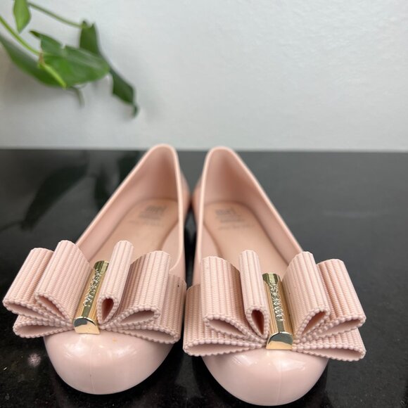 Melissa + Jason Wu Women's Ultra Girl Fab Bow Flats Blush Pink Size US12 - Picture 4 of 10